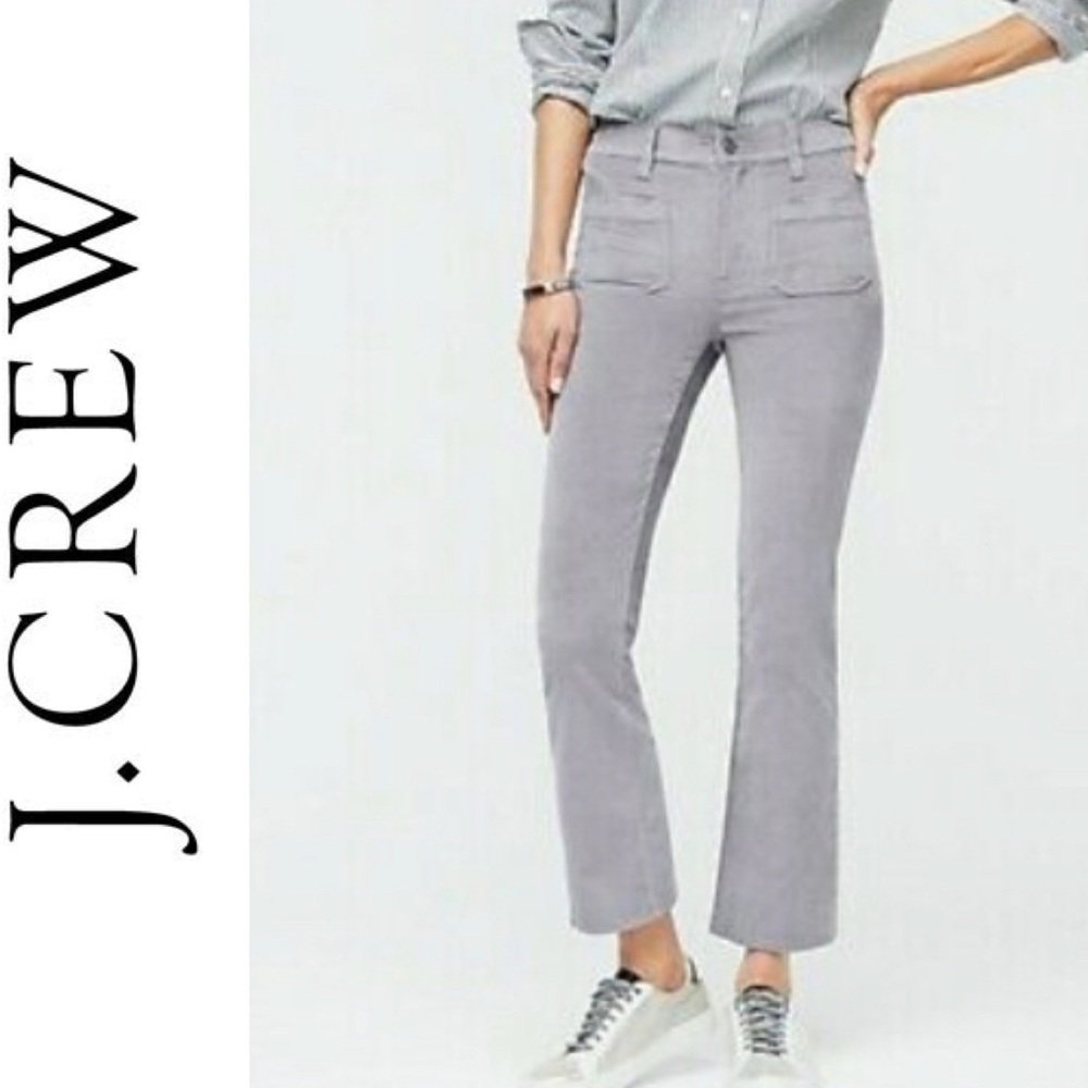J.CREW DEMI BOOT CUT PANT IN VELVET